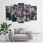 Leinwandbild 5 teilig, Iris Blume 