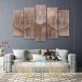 Canvas print 5 dele, lysekrone 