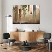 Leinwandbild, Hängende Blätter Scandi Boho 