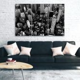 Leinwandbild 3-teilig, New York Stadt Panorama Schwarz Weiß  