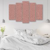 Leinwandbild 5 teilig, Leopard Leopard Pelfpatches Muster 