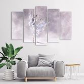 Leinwandbild 5 teilig, Ballerina Pirouet 