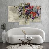 Leinwandbild 3 teilig, Blumenstrauß 