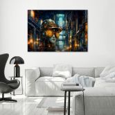 Leinwandbild, Weiblicher Steampunk Abstraktion 