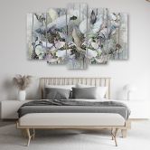 Leinwandbild 5 teilig, Saint Lotos Blumen 