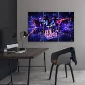 Leinwandbild 3 teilig, Neon mit dem Inschriftspiel 