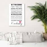 Leinwandbild, In diesem Haus Typografie 