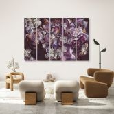Leinwandbild 5 teilig, Iris Blume 