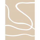 Fototapete 1X Studio - Weiße Pinselstriche auf Beige 