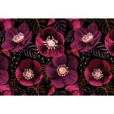 Fototapete Florale Blütenpracht in Purpurtönen | Blumen Tapete - Anis Illustration 