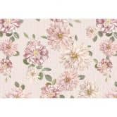 Fototapet med georginer shabby chic pink - Bloomery Decor 