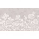 Florale Fototapete Wildblumen in Kreide-Optik Beige - Bloomery Decor 