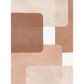 Fototapete Boho Abstraktion in Beige-braun | Abstrakte Tapete - Costa 