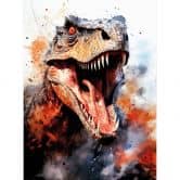 Muurschildering Dinosaurussen - T-Rex: Het wilde gezicht van de prehistorie - Jaszke 