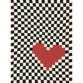 Fototapet Optisk illusion: hjerte i pixel-stil - Kerr-Dineen 