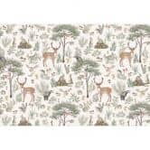 Fototapete Bezaubernder Wald mit Tieren - Vintage creme - Kikki Belle 