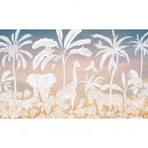 Papier peint jungle paradisiaque avec animaux sauvages - Ombre - Kikki Belle 