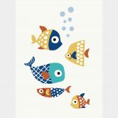 Fototapete Kubistika - Bunte Fische 