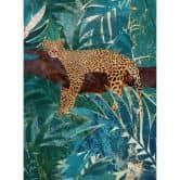 Wall Mural Leopard in emerald green jungle | nursery wallpaper - Manovski 