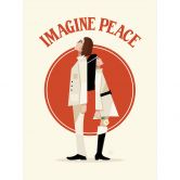 Fototapete Imagine Peace - Zwei für Frieden und Hoffnung - Retrodrome 
