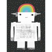 Fototapete, Kinderzimmer Tapete Regenbogen-Roboter Sleep Laugh Create - Treechild 
