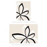 Fototapete uplusmestudio - Line Art - Die doppelte Blüte 
