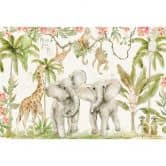 Fototapet Dyr i den tropiske jungle - UN Designs 