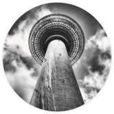 Fototapete Wahrzeichen - Fernsehturm Berlin Rund - Brown - Selbstklebend/Vlies 