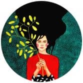 Round wall mural Hülya - Existence - non self-adhesive/self-adhesive wallpapers 