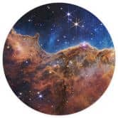 Round wall mural James Webb Telescope - Carina Nebula - non self-adhesive/self-adhesive wallpapers 