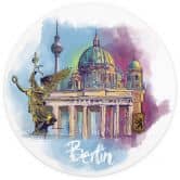 Papier peint photo rond Love your City - Berlin - papier peint intissé/papier peint intissé autocollant 