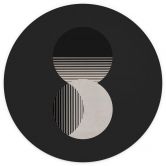 Round wall mural Orara Studio - Abstract Moon and Sun - non self-adhesive/self-adhesive wallpapers 