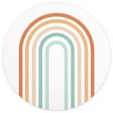 Tapet cirkel Boho Rainbow - vliesetapet/selvklæbende non-woven tapet 