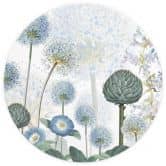 Fototapete Sir Edward - Blaue Wildwiese - Rund - Selbstklebend/Vlies 