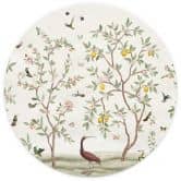 Fototapet - Rundt Sir Edward - Lemon Tree Chinoiserie - vliesetapet/selvklæbende non-woven tapet 