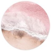 Papier peint photo rond Sisi & Seb - Mer rose - papier peint intissé/papier peint intissé autocollant 