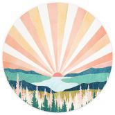 Behangcirkel SpaceFrog Designs - Retro Zomer - vliesbehang/zelfklevend vliesbehang 
