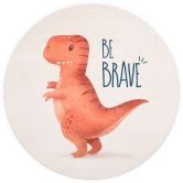 Round wall mural Dino Be Brave - T-Rex - Tunaboylu - non self-adhesive/self-adhesive wallpapers 