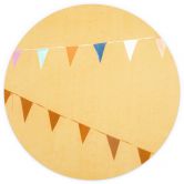 Behangcirkel Zwart - Mexicaanse Vlaggen - vliesbehang/zelfklevend vliesbehang 