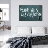 Tableau sur verre Banksy - Blank walls are criminal 