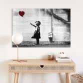 Glasschilderijen Banksy - Meisje met ballon 
