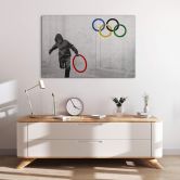 Tableau sur verre Banksy - Les jeux olympiques 