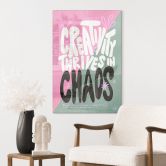 Glasbild Creativity thrives in Chaos - Bloom 