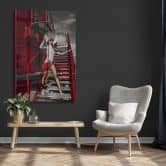 Glasbild Bolgov - Model Weiss Rot 