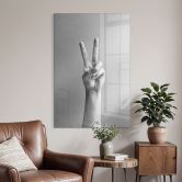 Glasbild Victory Hand - Zeichen des Friedens und Sieges - Bühler 