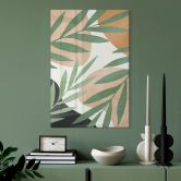 Glasbild Abstrakte Zweige im tropischen Look - Costa 