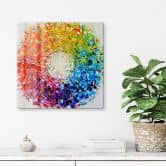 Glasbild Fedrau - Farbkreis - Quadratisch 