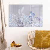 Glasbild Blaue Aquarell-Pflanzen - Haase 