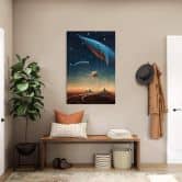 Glasbild Heine - Zwei Wale im Weltall - Astro Cruise 