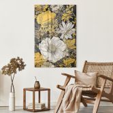 Blumen Glasbild - Blütenpracht in Ocker - Jaszke 